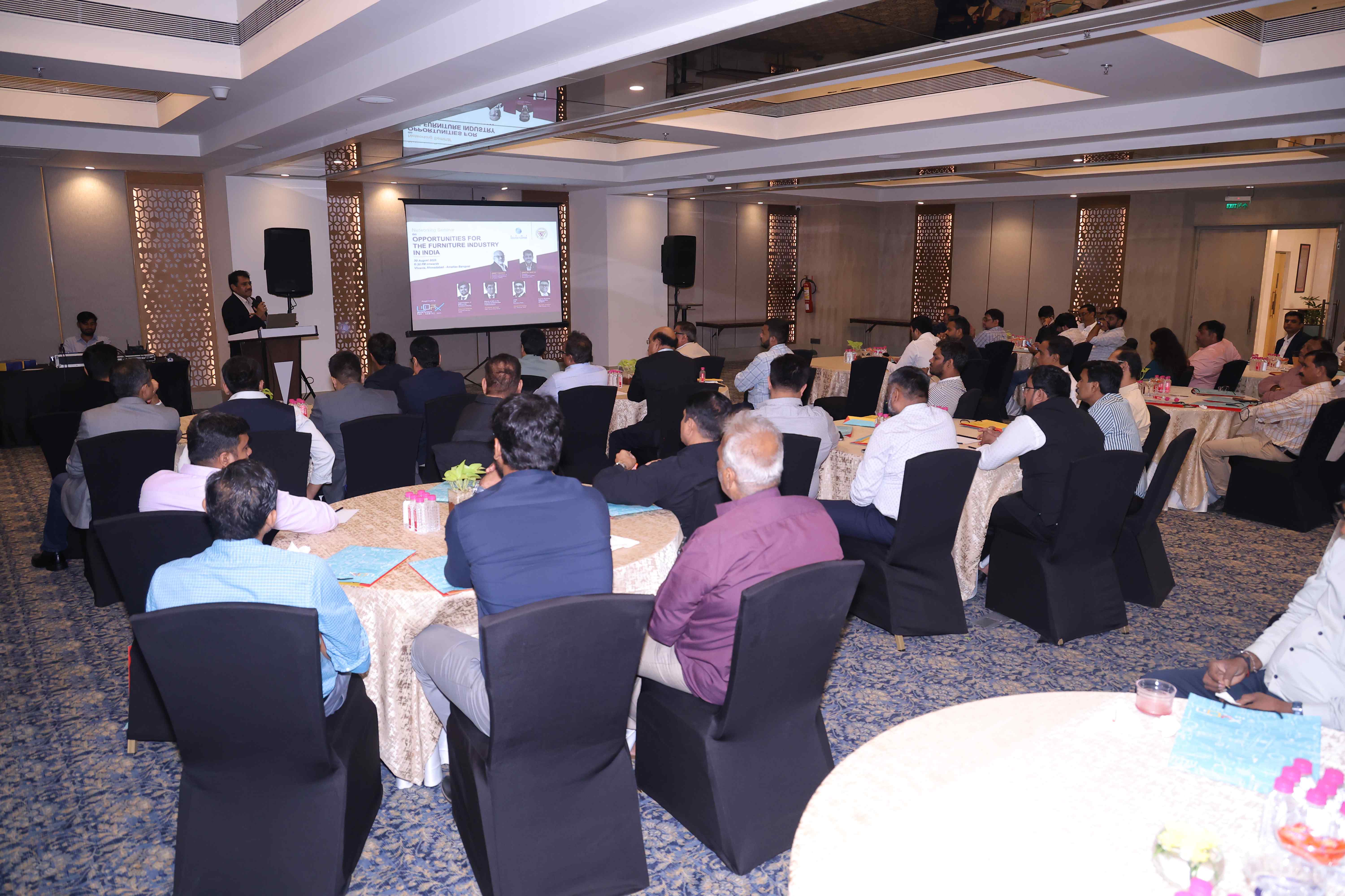 The Networking Seminar on Opportunities for the Furniture Industry in India supported by the Ahamdabad Furniture Association (AFA) and AFMT